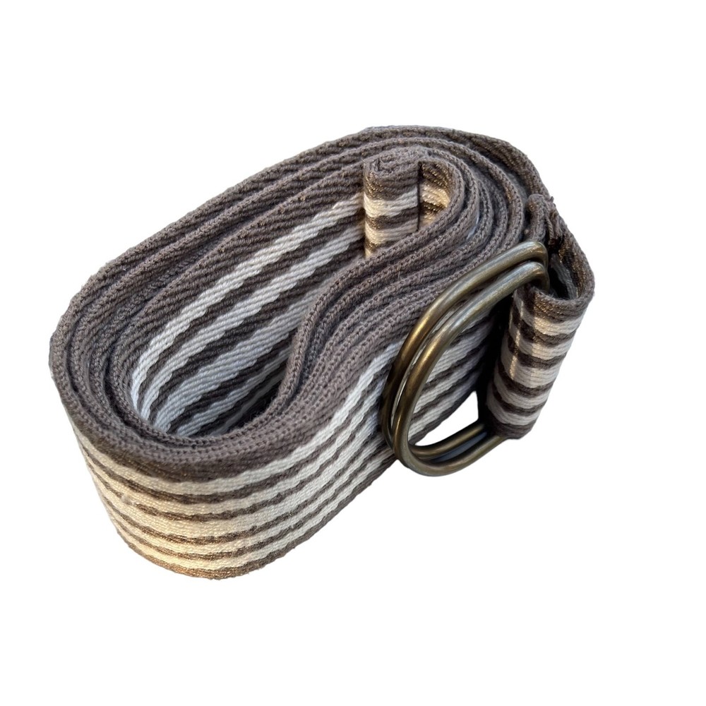 Military style‎ brown stripped loop belt 49”